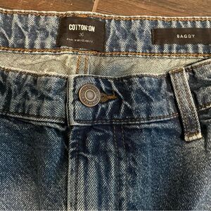 Cotton On Dark Blue Denim Jeans Baggy